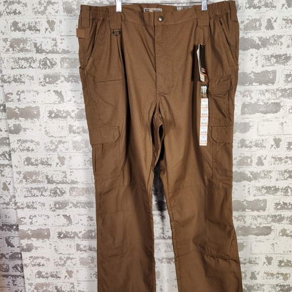 5.11 Tactical Taclite Pro Pants Mens 44x36 Brown Cargo Relaxed Fit Outdoor Work - Picture 1 of 16